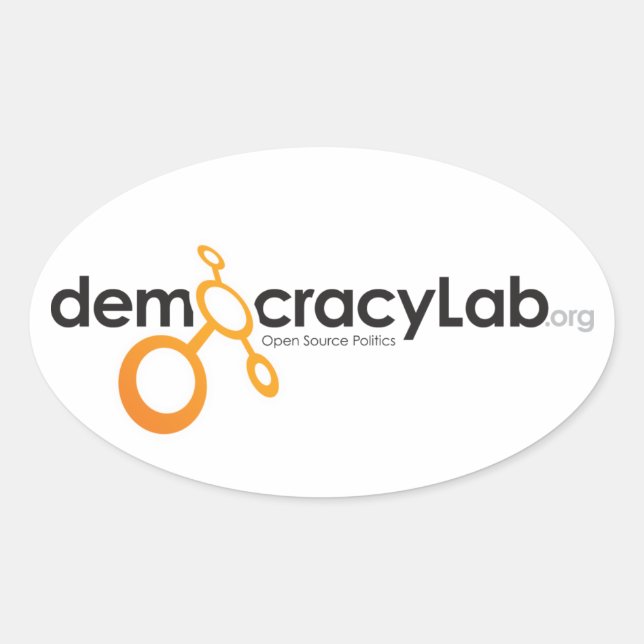 sticker ovale DemocracyLab (Devant)
