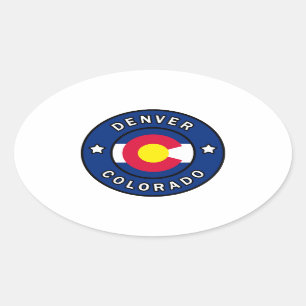 Sticker Ovale Denver Colorado