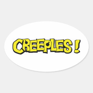 Sticker Ovale Des crétins !