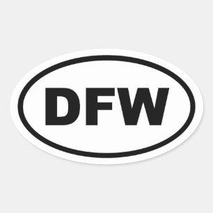 Sticker Ovale DFW Dallas Fort Worth