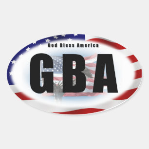 Sticker Ovale Dieu bénissent l'autocollant d'ovale de l'Amériq