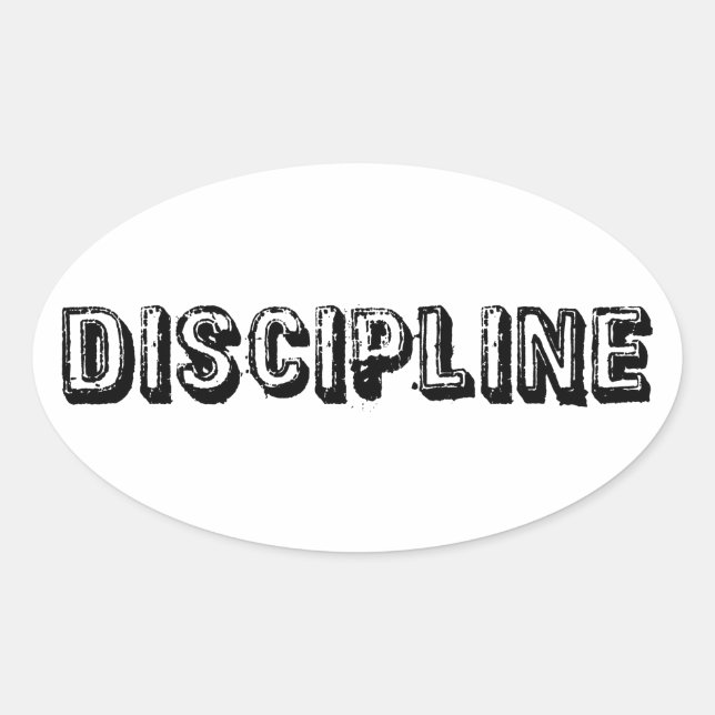 Sticker Ovale Discipline (Devant)