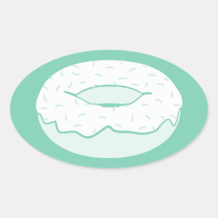Sticker Ovale donut sprink