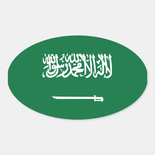Sticker ovale Drapeau Arabie Saoudite (Devant)