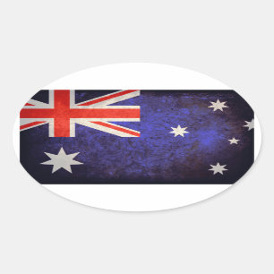 Sticker Ovale Drapeau australien