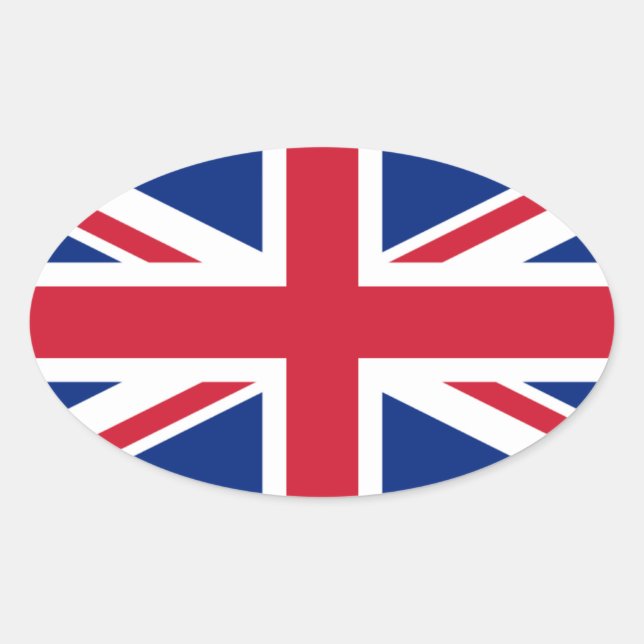 Sticker Ovale Drapeau britannique, Drapeau de l'Irlande du Nord (Devant)