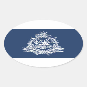 Sticker Ovale Drapeau de Charleston, Caroline du Sud