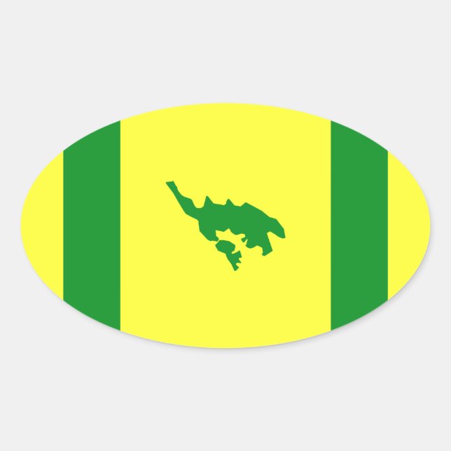 Sticker Ovale Drapeau de Culebra, Porto Rico (Devant)