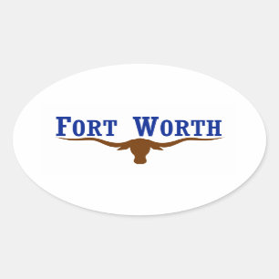 Sticker Ovale Drapeau de Fort Worth Texas