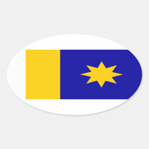 Sticker Ovale Drapeau de Hutchinson, Kansas