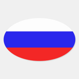 Sticker Ovale Drapeau de la Fédération de Russie