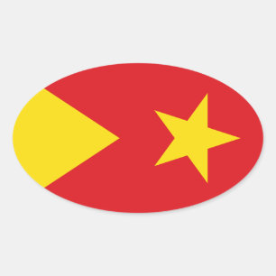 Sticker Ovale Drapeau de la région de Tigray