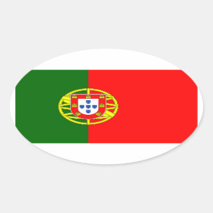 Sticker Ovale Drapeau de l'Autocollant ovale Portugal