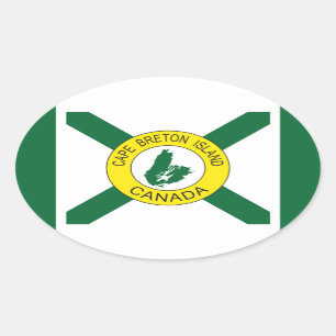 Sticker Ovale Drapeau de l'île du Cap-Breton (non officiel), No