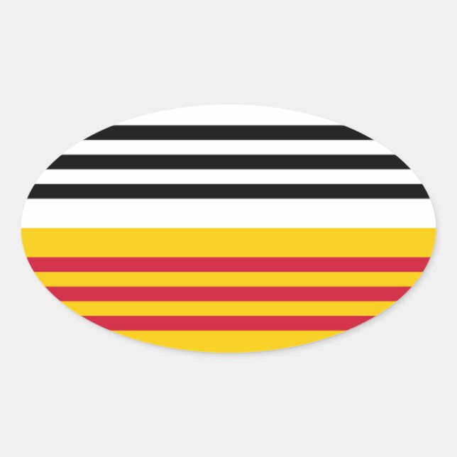 Sticker Ovale Drapeau de Loon op Zand (Devant)