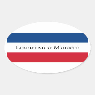 Sticker Ovale Drapeau de l'Uruguay/Uruguayan 33. Libertad Muerte