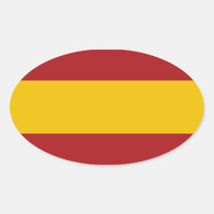 Sticker ovale drapeau d'Espagne