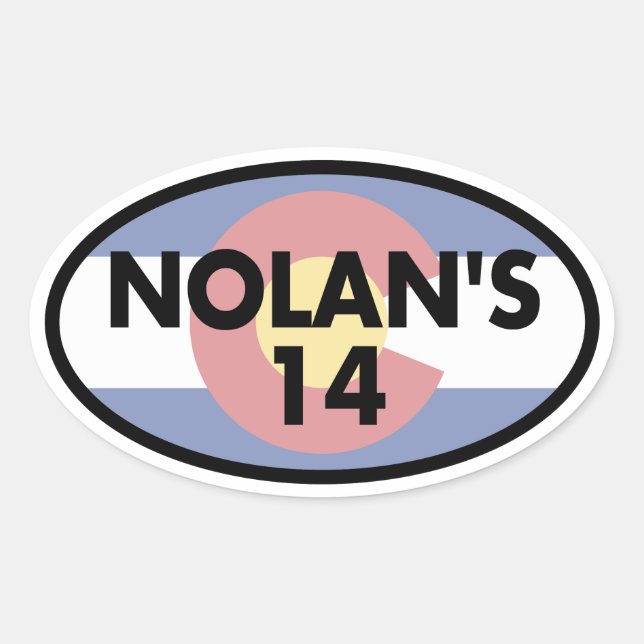 Sticker Ovale Drapeau du Colorado de Nolan : Oval (Devant)