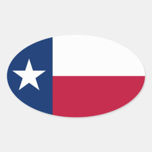 Sticker Ovale Drapeau du Texas