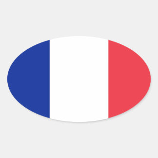 Sticker Ovale Drapeau français