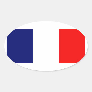 Sticker Ovale Drapeau français