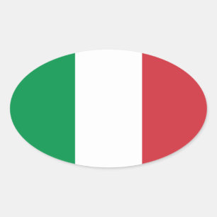 Sticker Ovale Drapeau italien