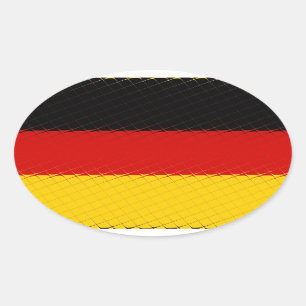 Sticker Ovale Drapeau national d'Allemagne
