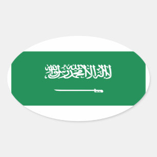 Sticker Ovale Drapeau national de l'Arabie saoudite