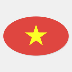 Sticker Ovale Drapeau vietnamien