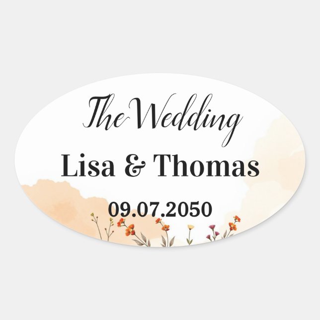 Sticker Ovale Dreamcatcher Macrame Wedding (Devant)