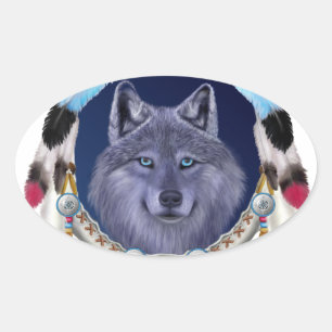 STICKER OVALE DREAMWOLF