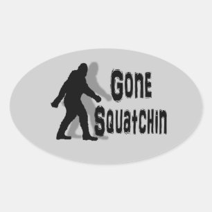 Sticker Ovale drôle nerdy geek gros pied sasquatatch