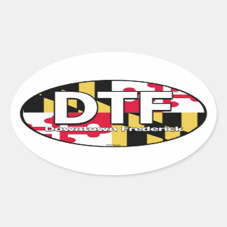 Sticker Ovale DTF Maryland Drapeau