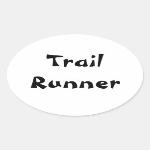 Sticker ovale du coureur de piste