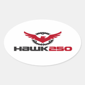 Sticker ovale du logo Hawk 250
