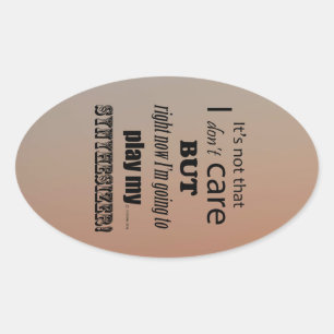 Sticker ovale du synthétiseur I Care