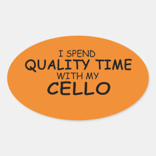 Sticker ovale du temps de qualité Cello