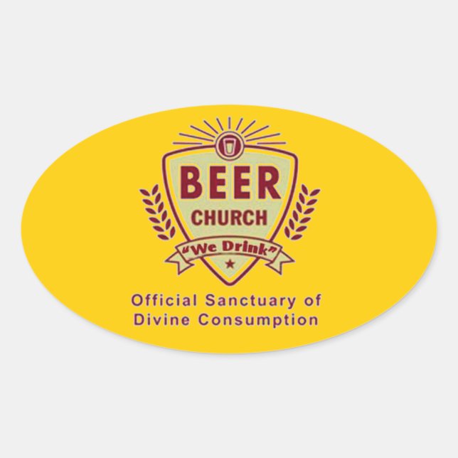 STICKER OVALE ÉGLISE DE BIÈRE (Devant)