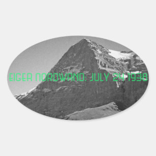 Sticker Ovale Eiger Mountain Climat North Face