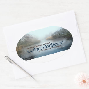 Sticker Ovale Eleanor Roosevelt Citation Inspirationnelle "L'ave