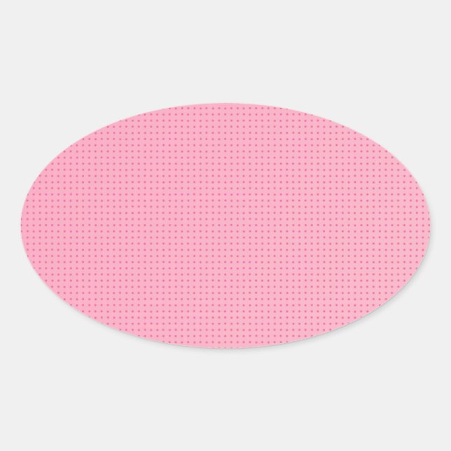 Sticker Ovale Élégant Modèle blanc rose tendance (Devant)