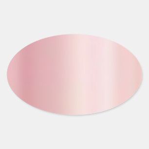 Sticker Ovale Élégant modèle vierge or rose Créer le vôtre