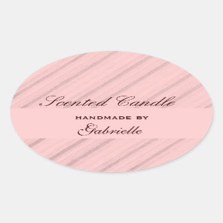 Sticker Ovale Élégante et wimzical bande rose