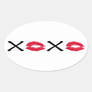 Sticker Ovale Embrous et baisers