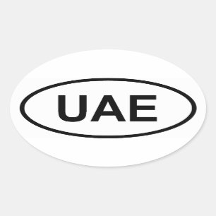 Sticker Ovale Émirats arabes unis "EAU"