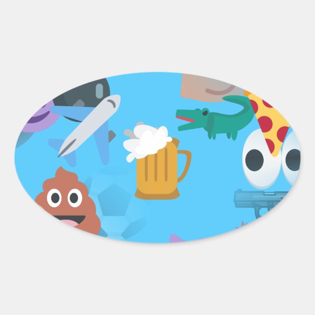 Sticker Ovale emoji garçon (Devant)