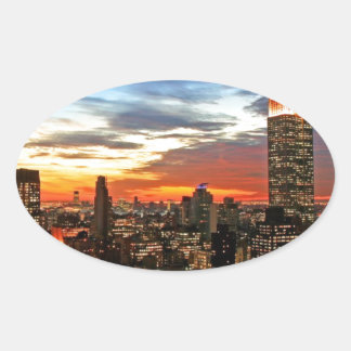 Sticker Ovale Empire State Building New York
