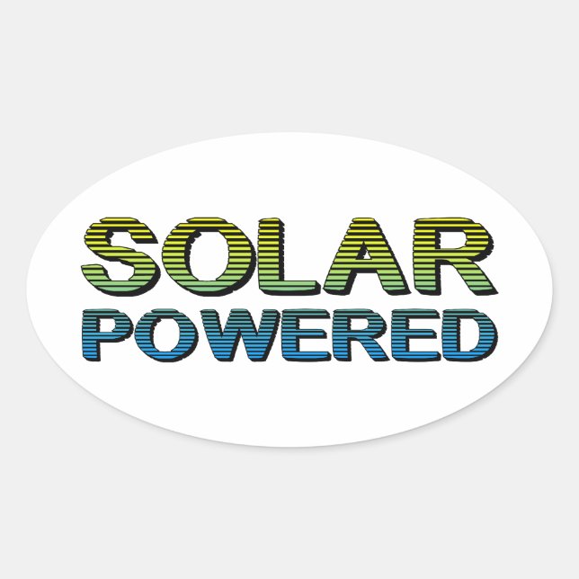 Sticker Ovale énergie solaire (Devant)