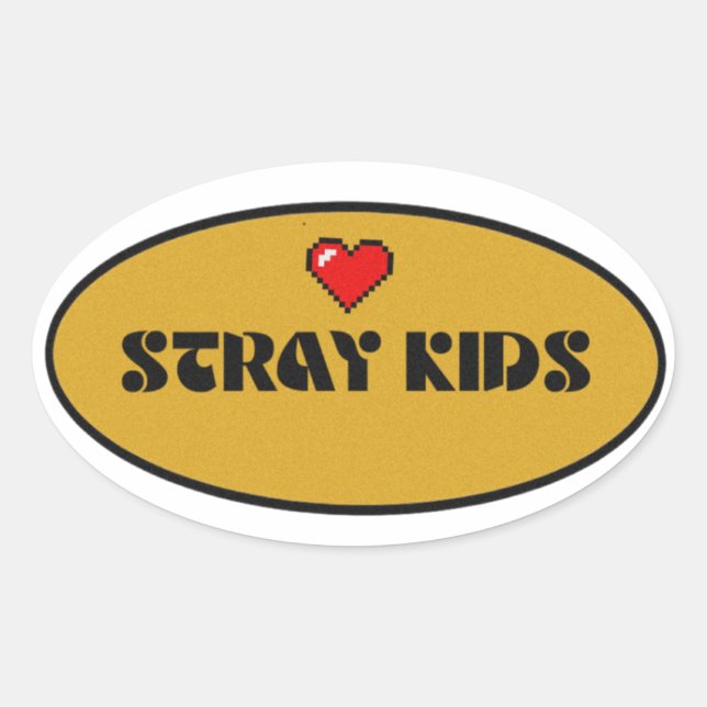 Sticker Ovale Enfants errants [autocollants] (Devant)