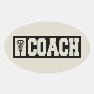 Sticker Ovale Entraîneur - entraîneur de lacrosse